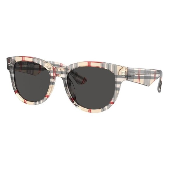 New Authentic  BURBERRY Grey Round BE4432U 4122/87 Sunglasses Women - Picture 1 of 6